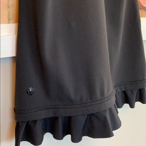 💕HP💕Lululemon LIMITED EDITION cool racerback black ruffled hem tank - Picture 11 of 12